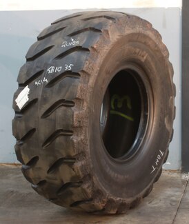 20.5R25 USED MICHELIN X MINE D2 ** L-5 TL 26MM 36% 4C14-35 1X REP + COSM REP + REGROOVED